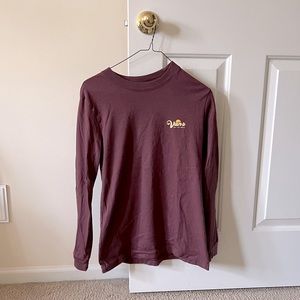 Vans long sleeve t-shirt, maroon, size S